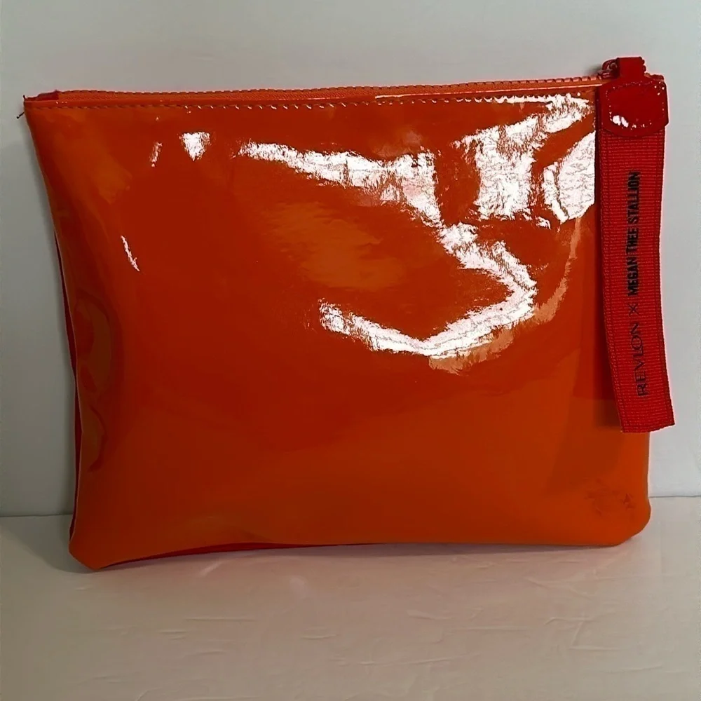 The Revlon x Megan Thee Stallion makeup bag with oversized zipper